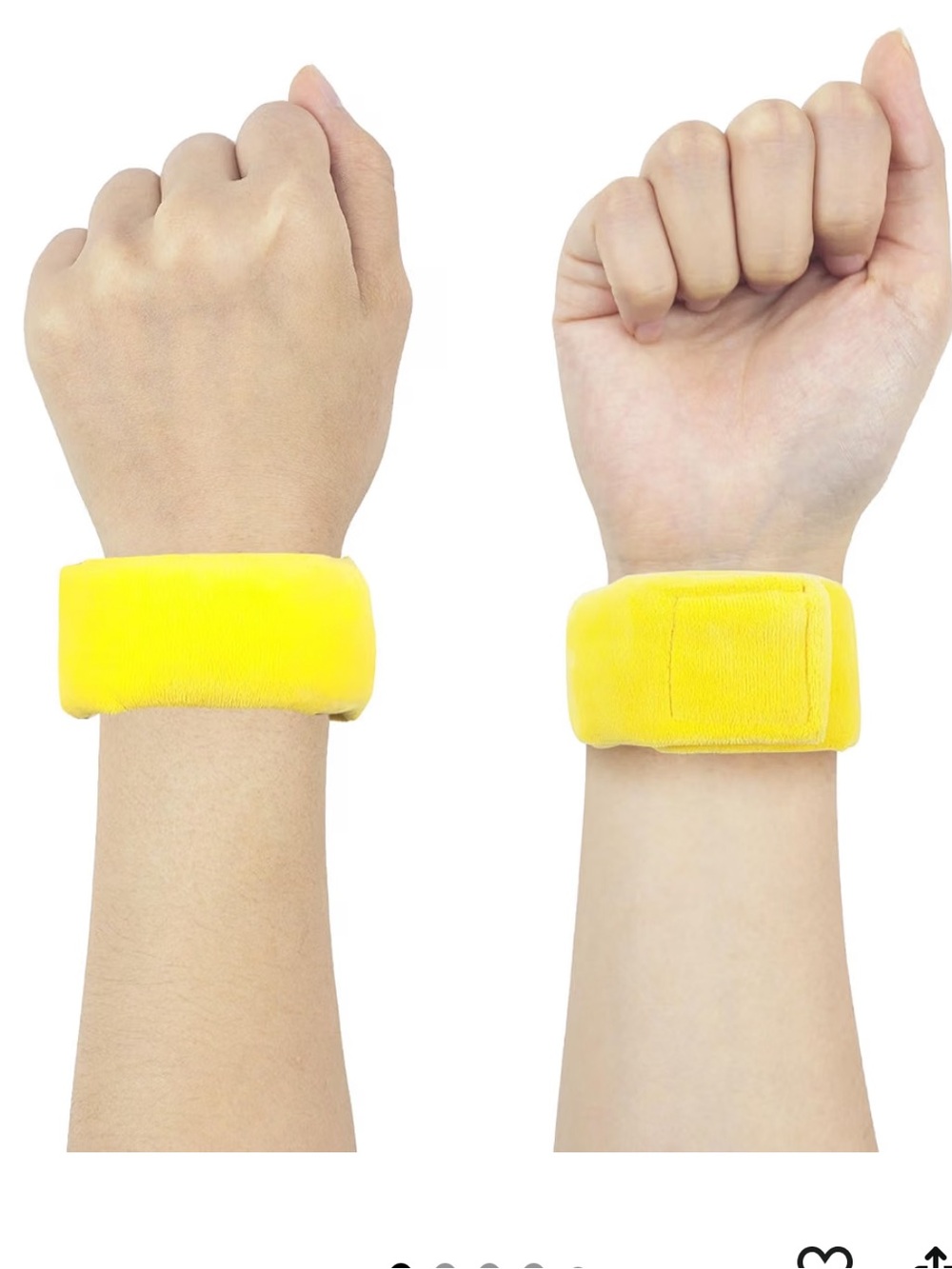 Bright Yellow Velvet sensory weighted Bracelets - Picture 4 of 6